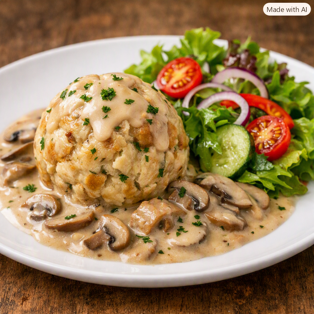 Selbstgemachter Semmelknödel