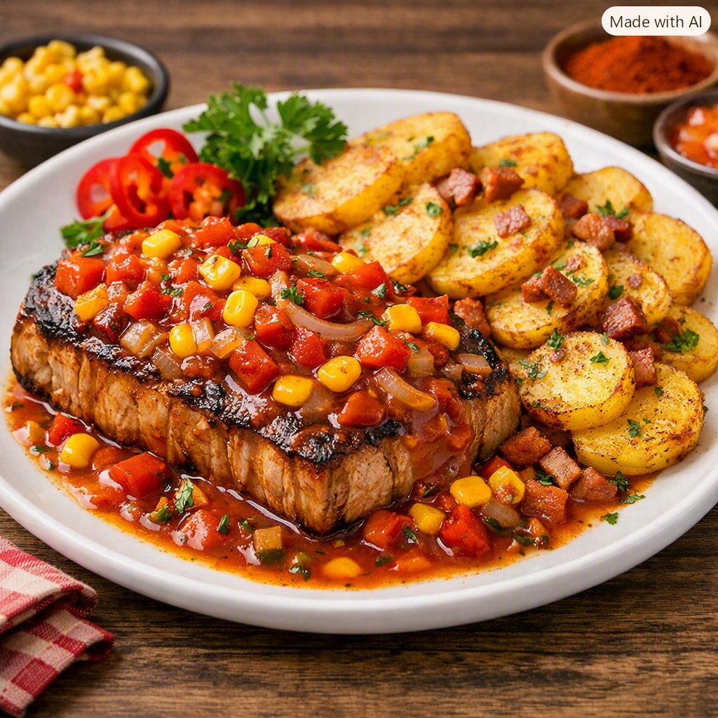 Schweinerückensteak „Mexikana Style“