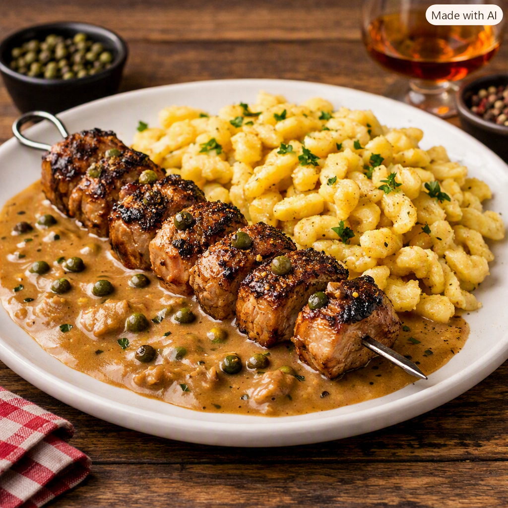 Schweinelendenspieß „Pepper Style“