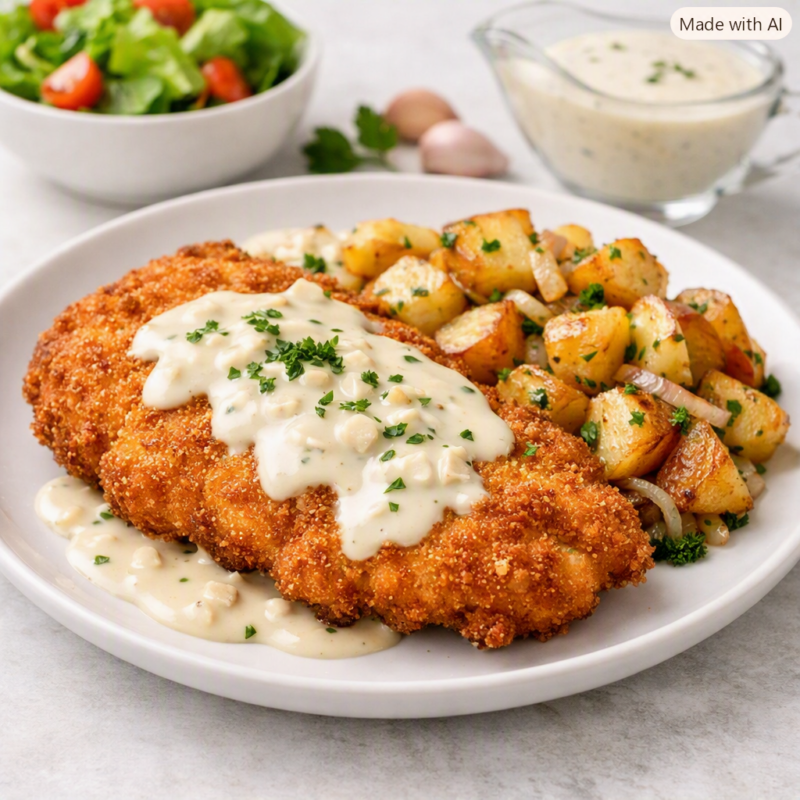 Hähnchenschnitzel "Knoblauch Art"