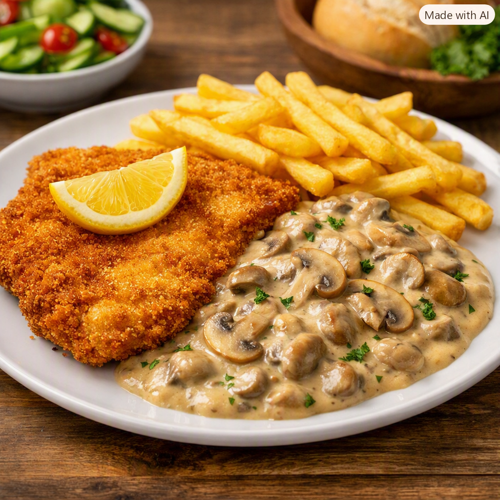 Putenschnitzel "Jäger Art"