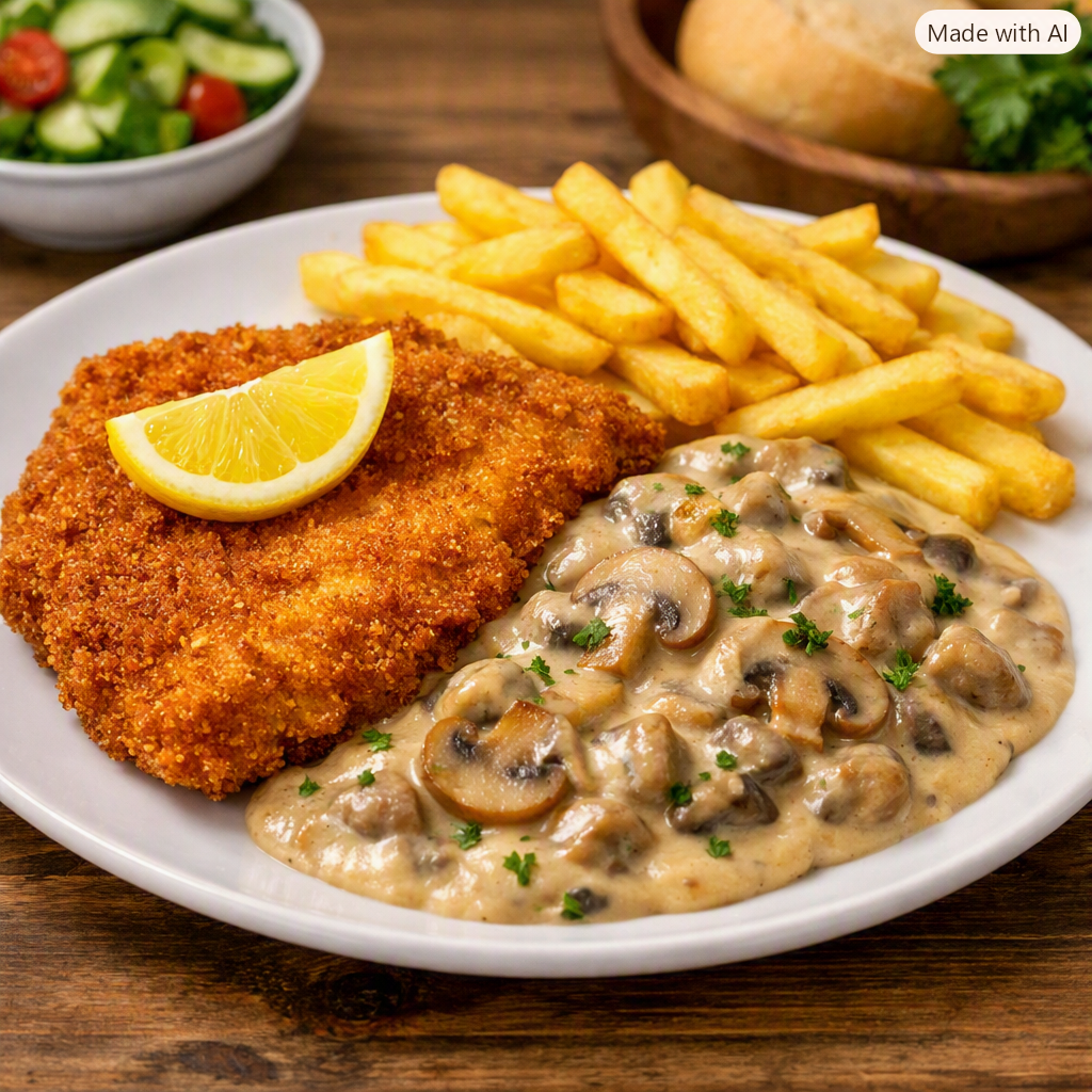 Hähnchenschnitzel "Jäger Art"