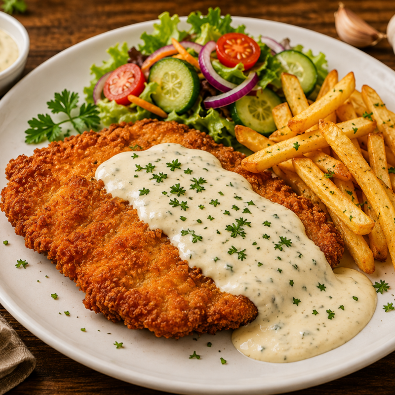Putenschnitzel "Knoblauch Art"