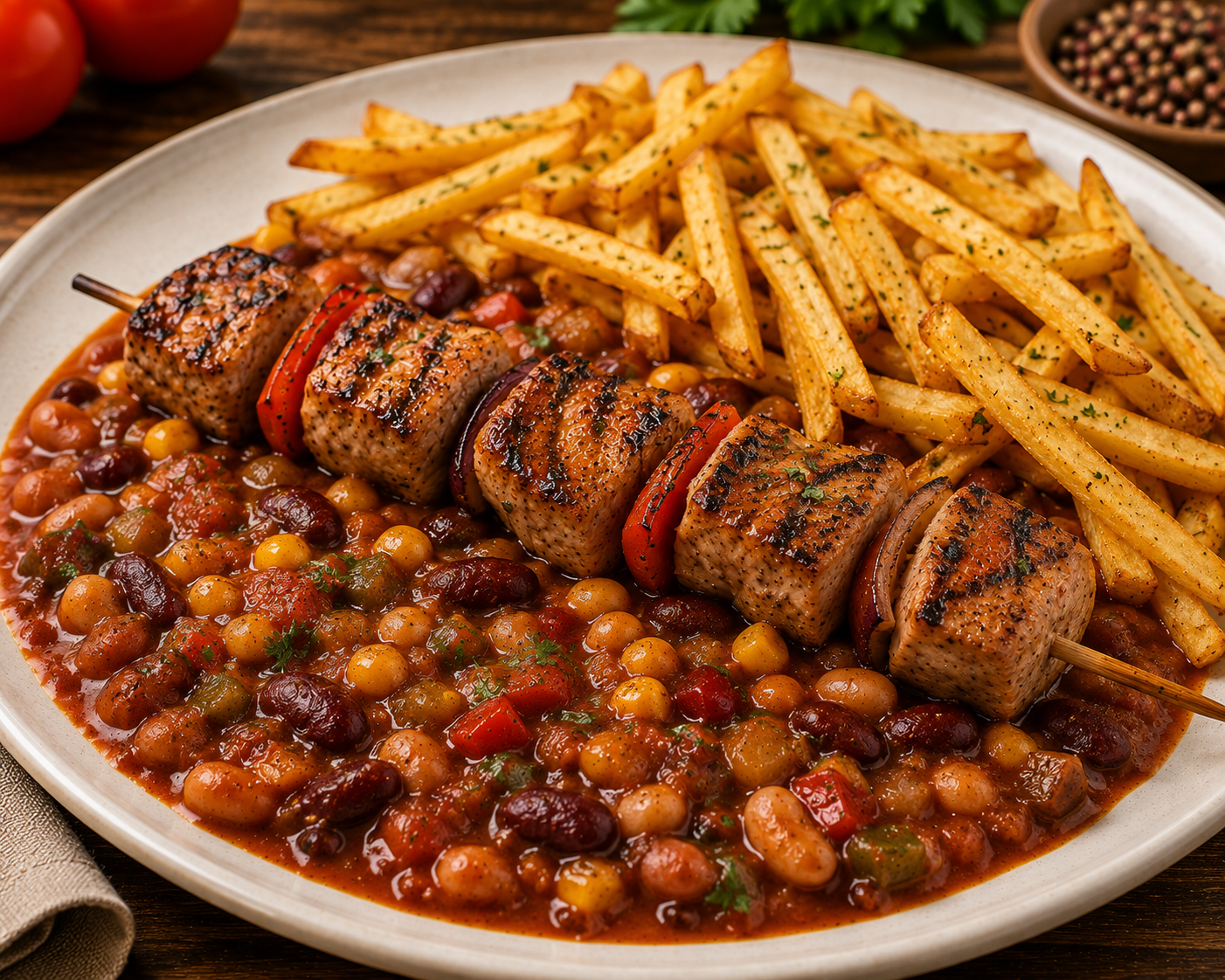 Schweinelendenspieß „Americana Style“