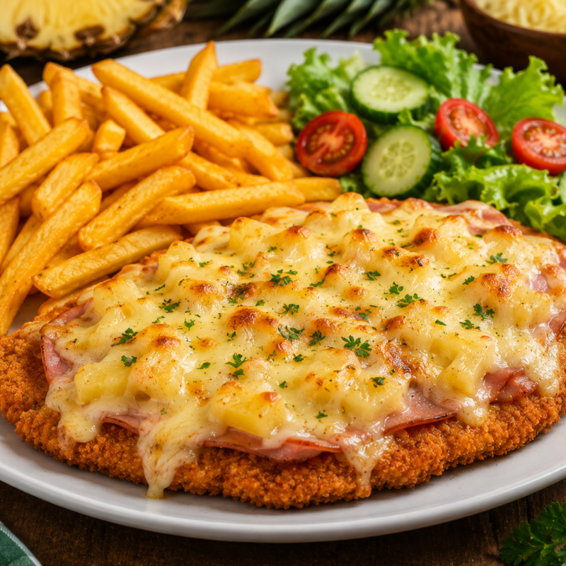 Schweineschnitzel "Hawaii"